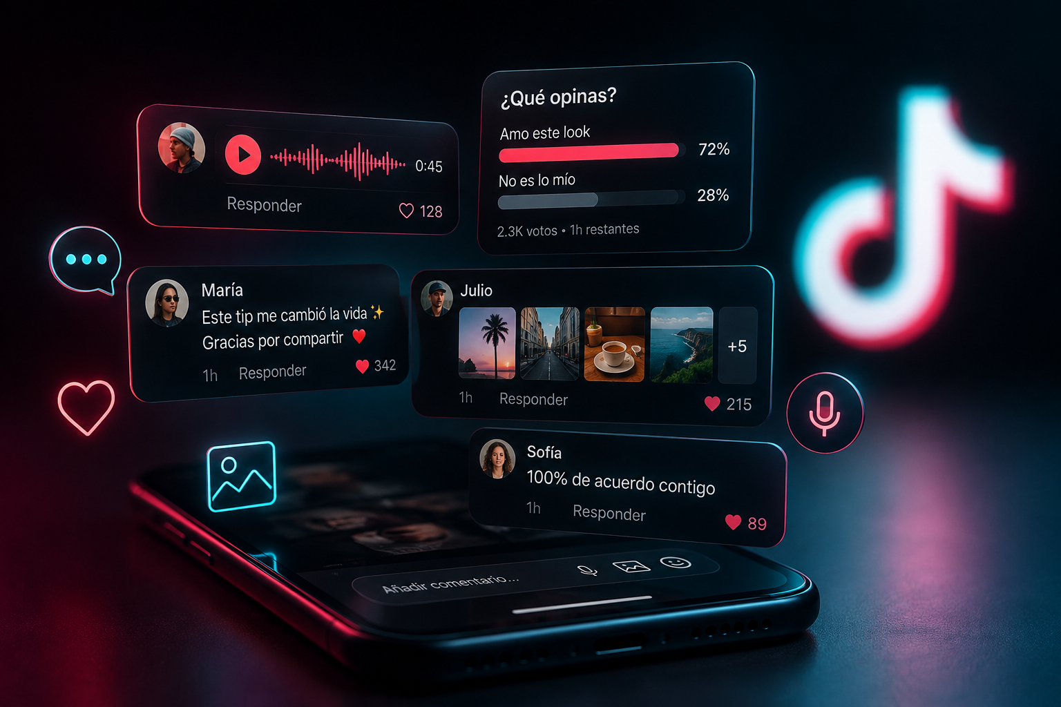 Voz, encuestas y fotos: TikTok está cambiando cómo comentamos